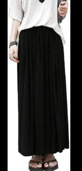 BLACK ACCORDION LONG COLUMN SKIRT SIZE MEDIUM - Picture 11 of 11